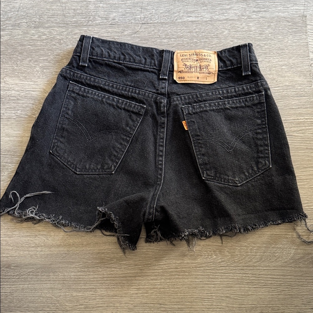 Levi's Women's Black Jean Shorts vintage